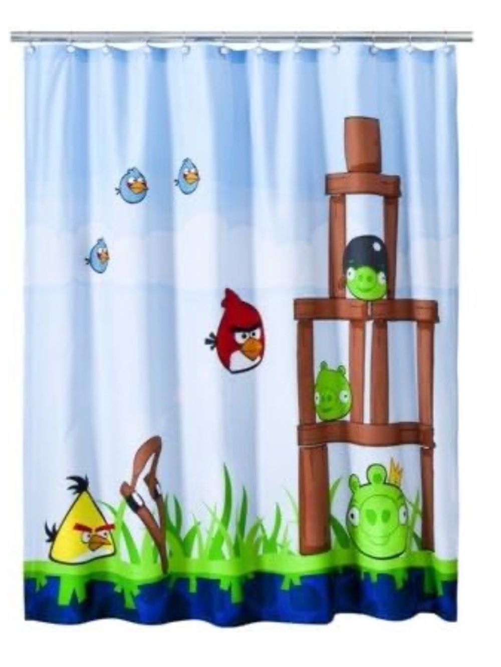 Angry Birds kids fabric Shower Curtain or bedroom window curtain 72" X 72"